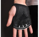Black Breathable Half-Finger Gym Gloves